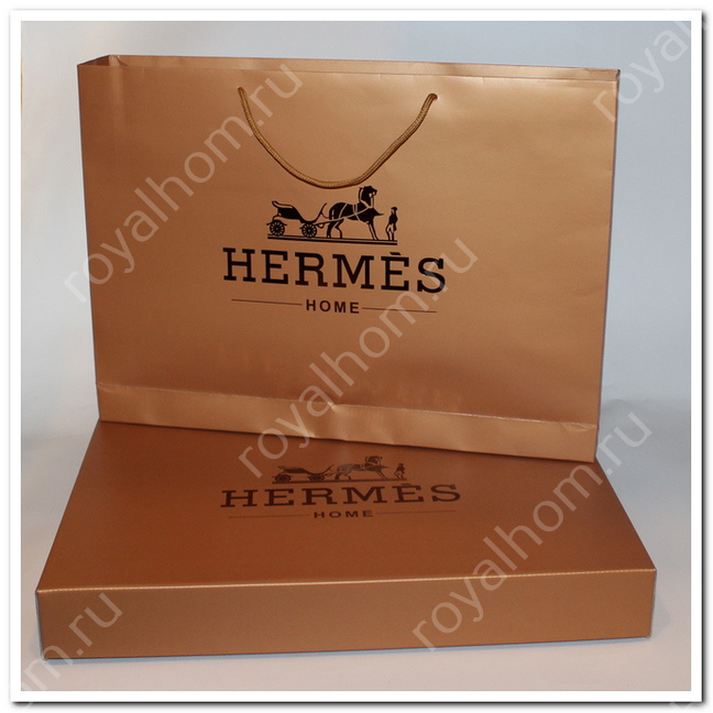 VIP Постельное белье HERMES(ORIGINAL) Евро №6728
