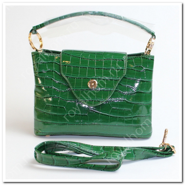 Сумка женская лаковая Louis Vuitton,зеленая №5571 