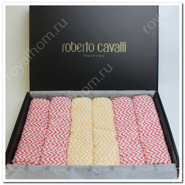 Полотенца махровые Roberto Cavalli 6 шт(40х70 см) №7371