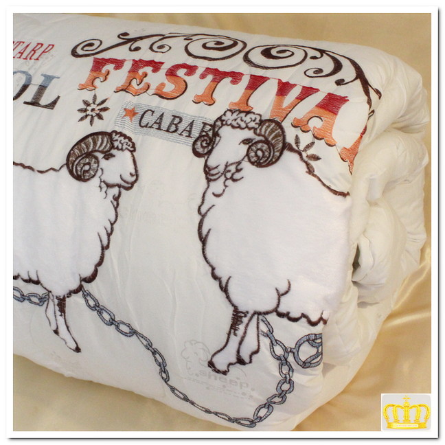 VIP Одеяло,матрац,2 подушки из овечьей шерсти Евро №5364