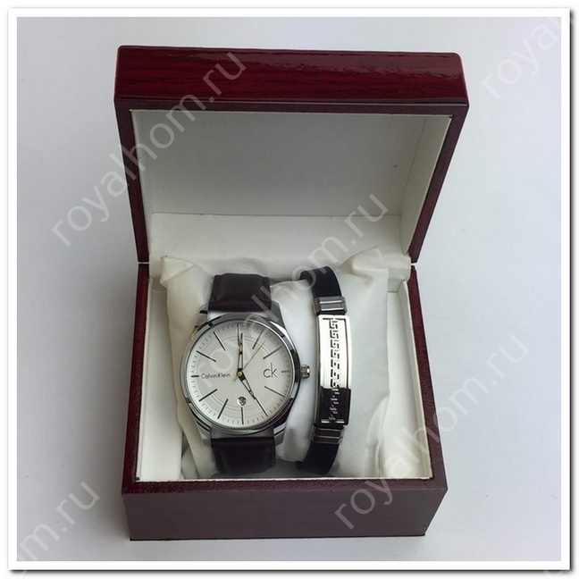 Часы мужские наручные Calvin Klein с браслетом №5957 - купить подарки в интернет-магазине royalhom.ru