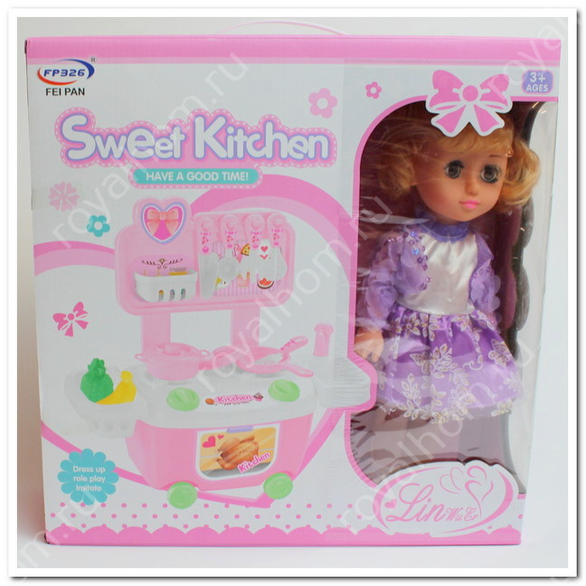 Кухня "Sweet Kitchen" и кукла  35 см  №5316