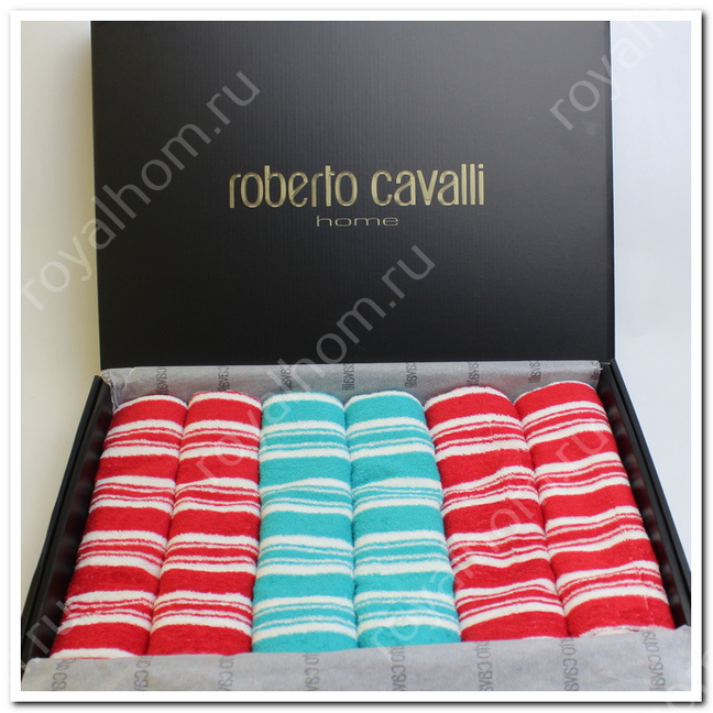 Полотенца махровые Roberto Cavalli 6 шт(40х70 см) №7373