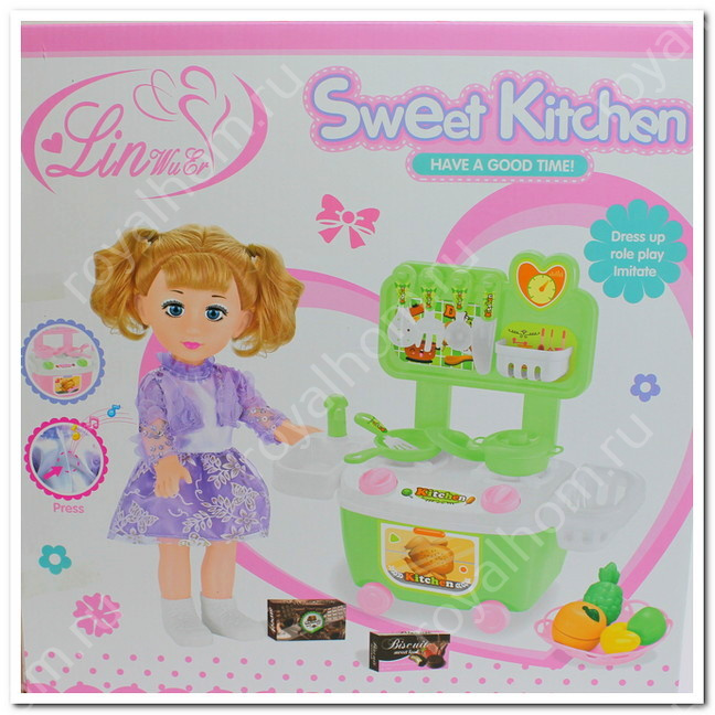 Кухня "Sweet Kitchen" и кукла  35 см  №5316