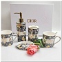 Фарфоровый набор для ванной комнаты 5  предметов Dior №10922