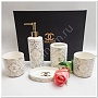 Фарфоровый набор для ванной комнаты 5  предметов Chanel №10926