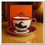Фарфоровая чайная пара Hermès, 1 шт, в подарочной упаковке №11201